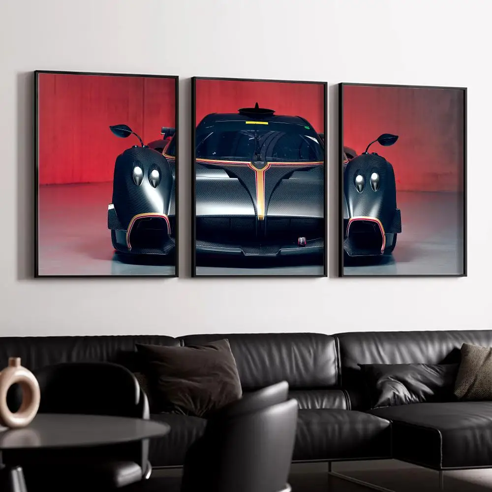 H-Huayra Handcrafted Hypercar Painting Calligraphy Canvas Wall Art Poster Set for Bedroom Living Room Home Decor Prints Gift
