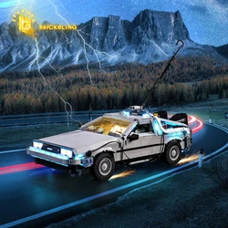 Brick Bling LED light model 10300 is suitable for Back to the Future Time Machine gifts (including lighting accessories only)