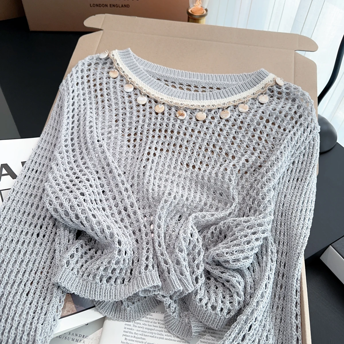Women Off White Pullover Sweater Harajuku Vintage Korean Y2k Oversize Long Sleeves Turtleneck Sweater Jumper 2000s Clothes 2025