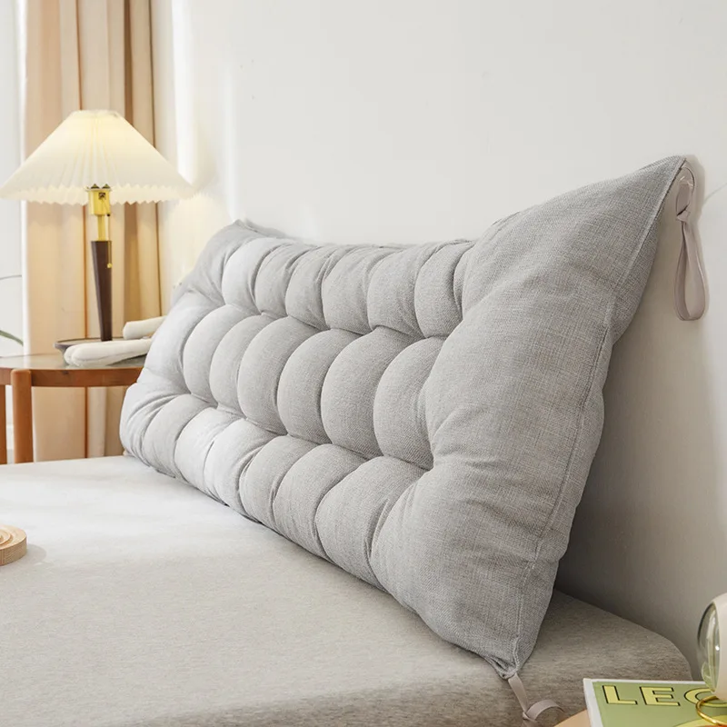 Rectangular Headboard Reading Body Pillow Bedside Throw Cushion Large Backrest Lumbar Pillows Back Support Tatami Pillow Grey