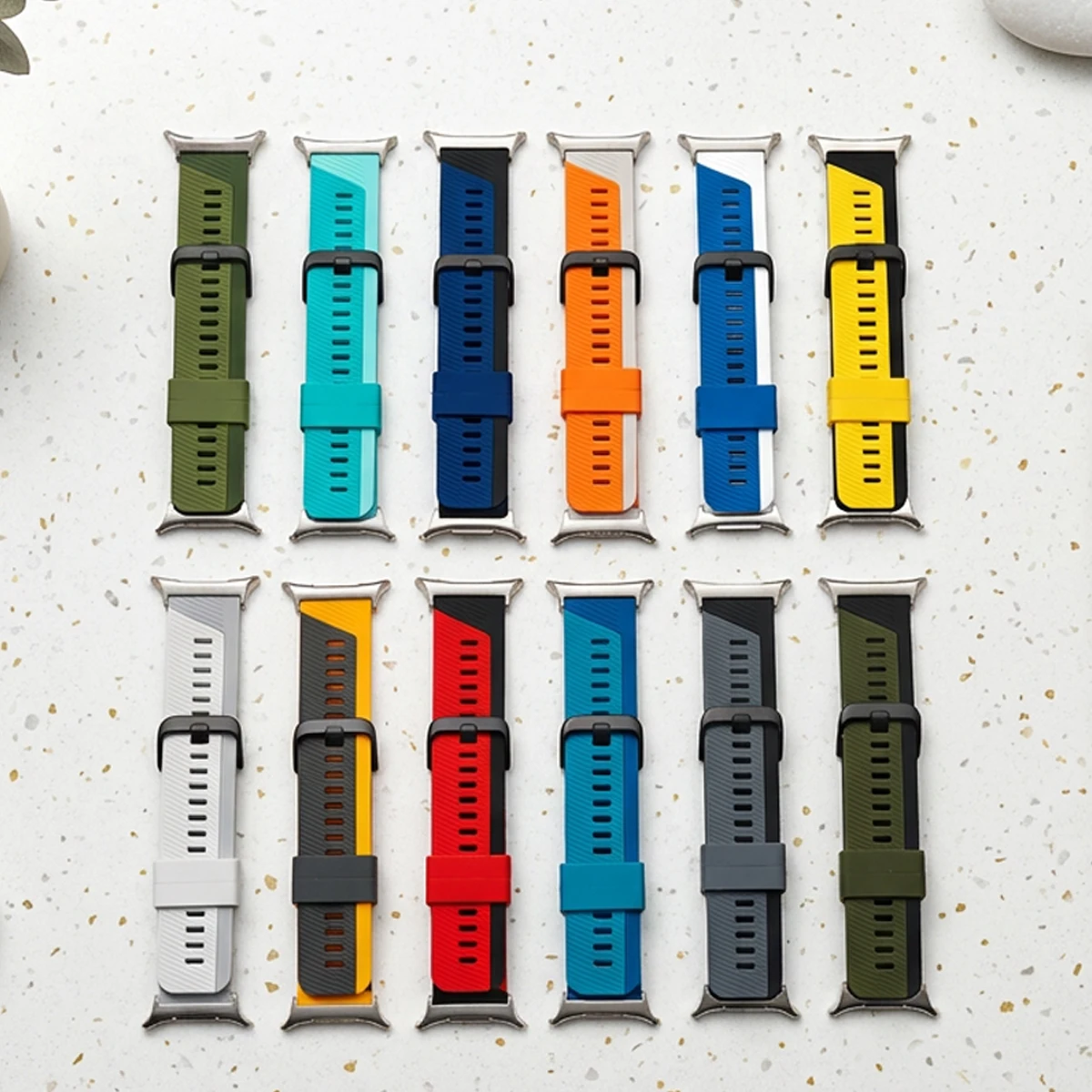 Zweifarbiges Sport-Silikonarmband für Samsung Galaxy Watch Ultra 2 47mm Verstellbares Band Armband für Galaxy Watch Ultra 2025/2024 – Detail 8