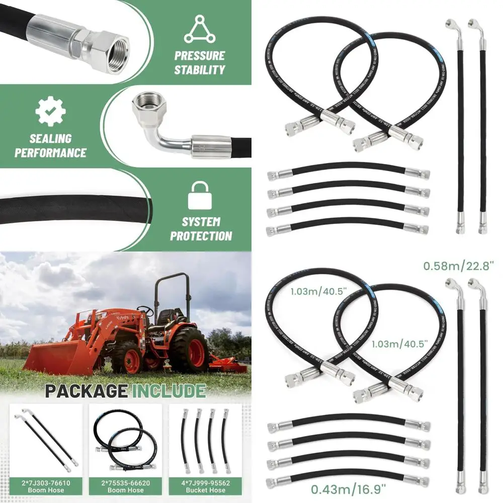 

Hydraulic Hoses Kit for Loader Models LA350, LA401, LA402, LA402-1 - Includes Boom & Bucket Cylinder Hoses