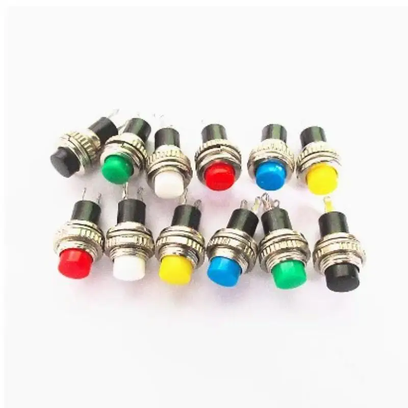 10Pcs 10mm Momentary Push Button Switch DS-314 DS-316 Self Reset Threaded Panel Mount Switch For DIY Electronic Circuit Project