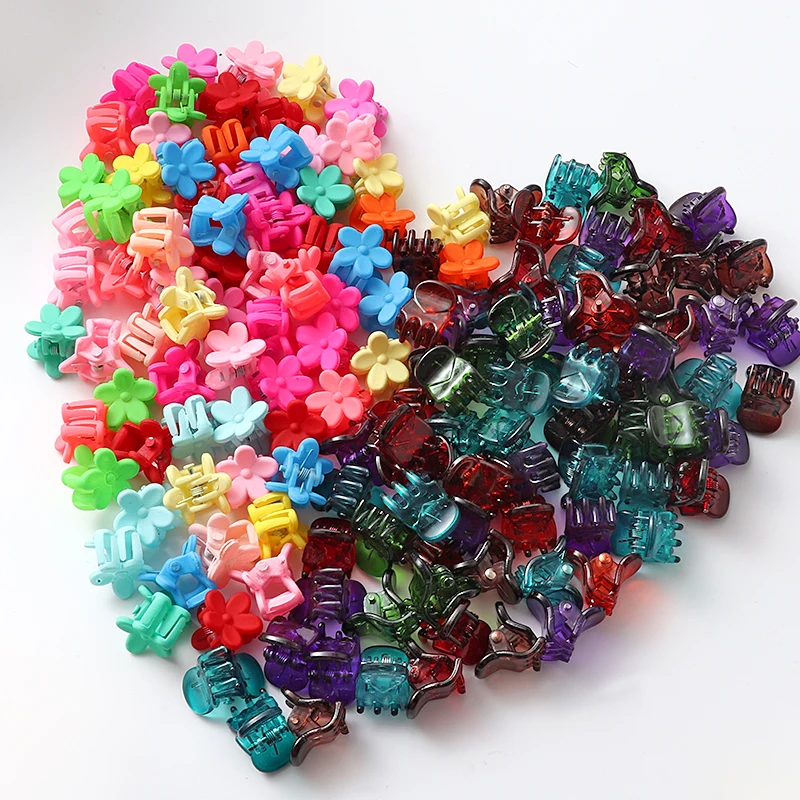 New Girls Cute Colorful Hair Clips Flower Star Crown Small Hair Claws Kids Sweet Hairpin Cartoons Fashion Hair Accessories Gift