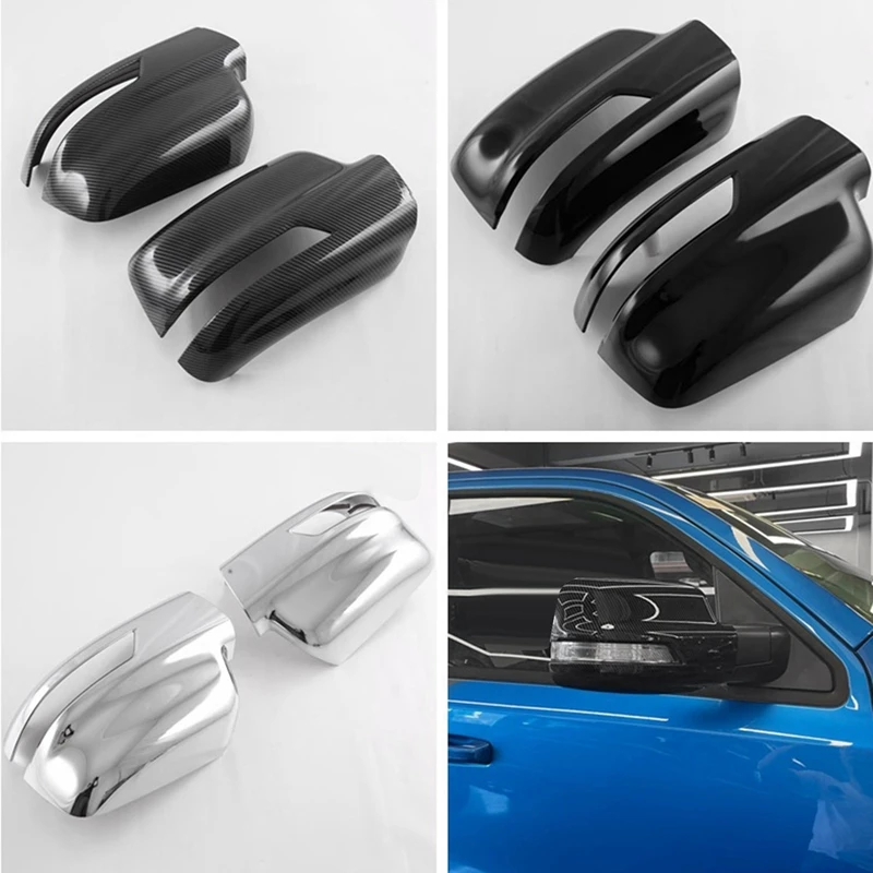 

1Pair Car Rearview Mirror Cover Trim For Dodge Ram 1500 TRX T-Rex 2023 Side Wing Rear Mirror Caps Parts Accessories Glossy Black