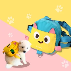 Dog Walking Bag Waterproof Cartoon Dog Carrier Vest-style Dog School Bag Outdoor Travel Sport Dog Backpack Portable For Teddy