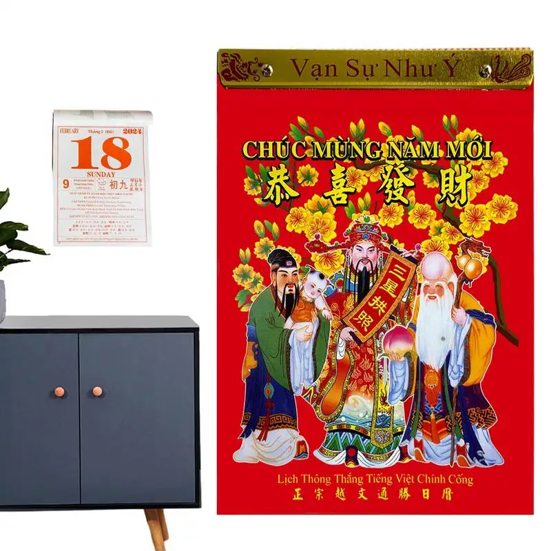 Wietnamski kalendarz Lunar New Year Calendar Tear Away Vietnam Lunar New Year Daily Calendar Year Of Snake Calendar For 2025