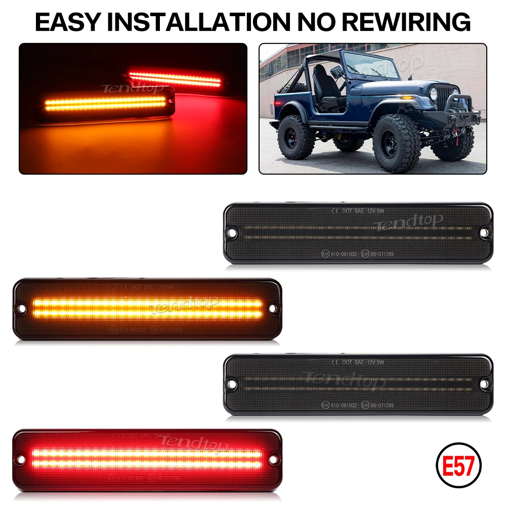 

4 шт. для Jeep Cherokee SJ,Wagoneer,Grand Wagoneer, пикапа J10 J20, CJ5 CJ6 CJ7,Scrambler CJ8, цвет белый/янтарный и красный