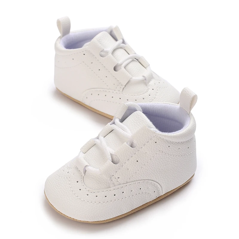 0-18M Neugeborene Baby Jungen Mokassinschuhe Mode Casual Sport Weiß Taufschuhe Weiche Sohle Erste-Schritt-Schuhe – Detail 11