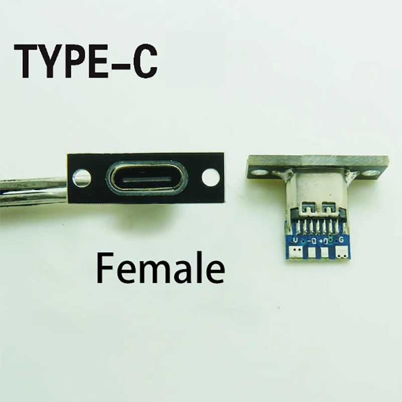 

1PCS Type-C Female Socket With Fixed Board USB Charging Data Interface Type-C Double-sided Socket Connector Test Board