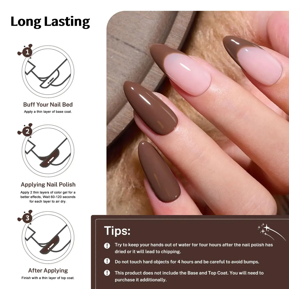 Voky 6ピースネイルポリッシュジェルセット - ソフトで優しいカラーパレット、サロンレベルのマニキュアとペディキュアに最適。