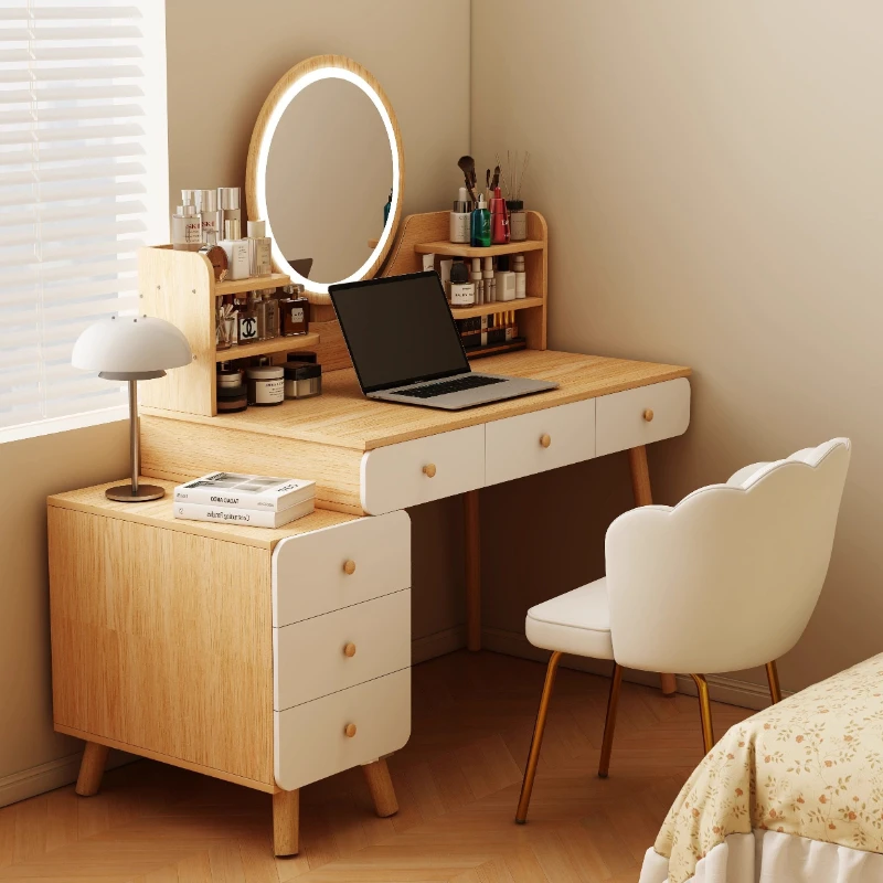 

apartment integrated dressing tables small bedroom storage makeup table corner home tocador para maquillaje Bedroom furniture