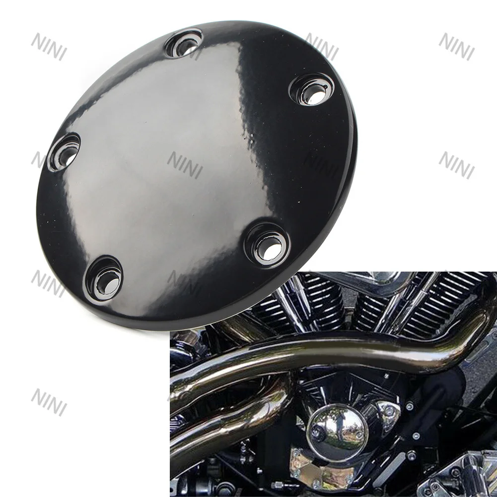 

Motorcycle For Harley Davidson Twin Cam Models Softail Dyna 1999-2017 5 Holes Black Timer Points Cover Aluminum 7805-0080
