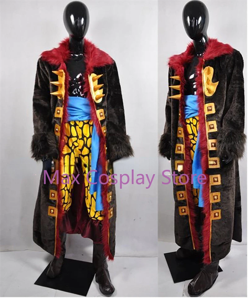 Max Op Maat Gemaakte Eustass Kid Cosplay Kostuum Pruik Captain Eustass Kid Cosplay Kostuums Set Halloween Kleding Mannelijk/Vrouwelijk