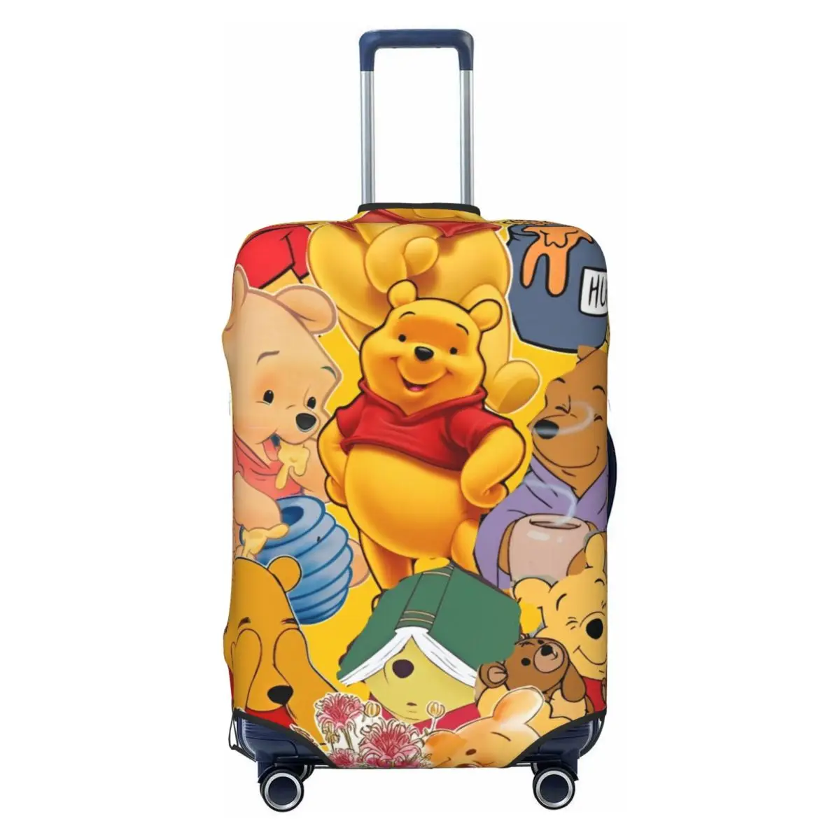 

Winnie The Pooh Piglet Cartoon Suitcase Cover Business Protection Vacation Elastic Luggage Accesories
