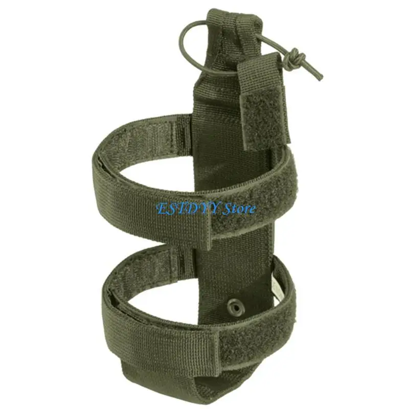 

G6DE Adjustable Webbing Water Bottle Holder Bag Tactic Water Bottle Drawstring Bottle Holder for Hiking Travel