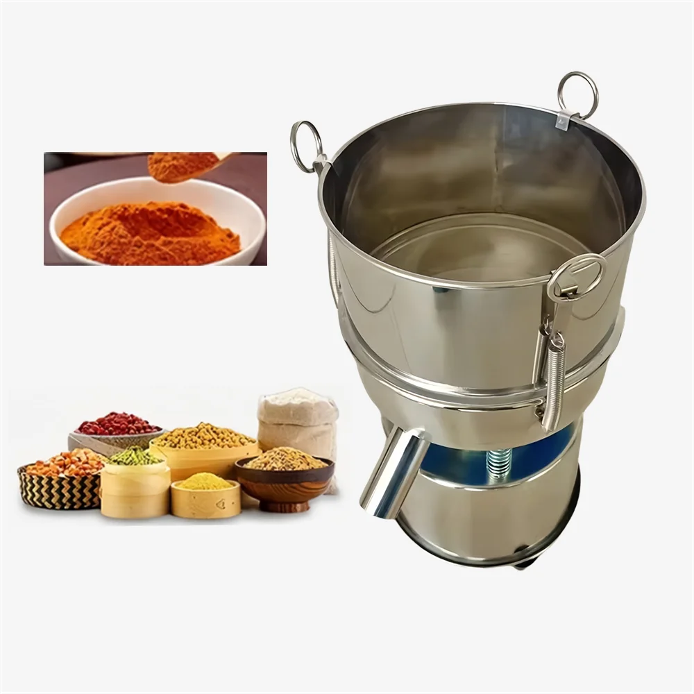 Stainless Steel Electric Vibrating Screen Vibrating 110V/220V Chinese Medicine Sieve 50W Powder Particle Electric Sieve Machine