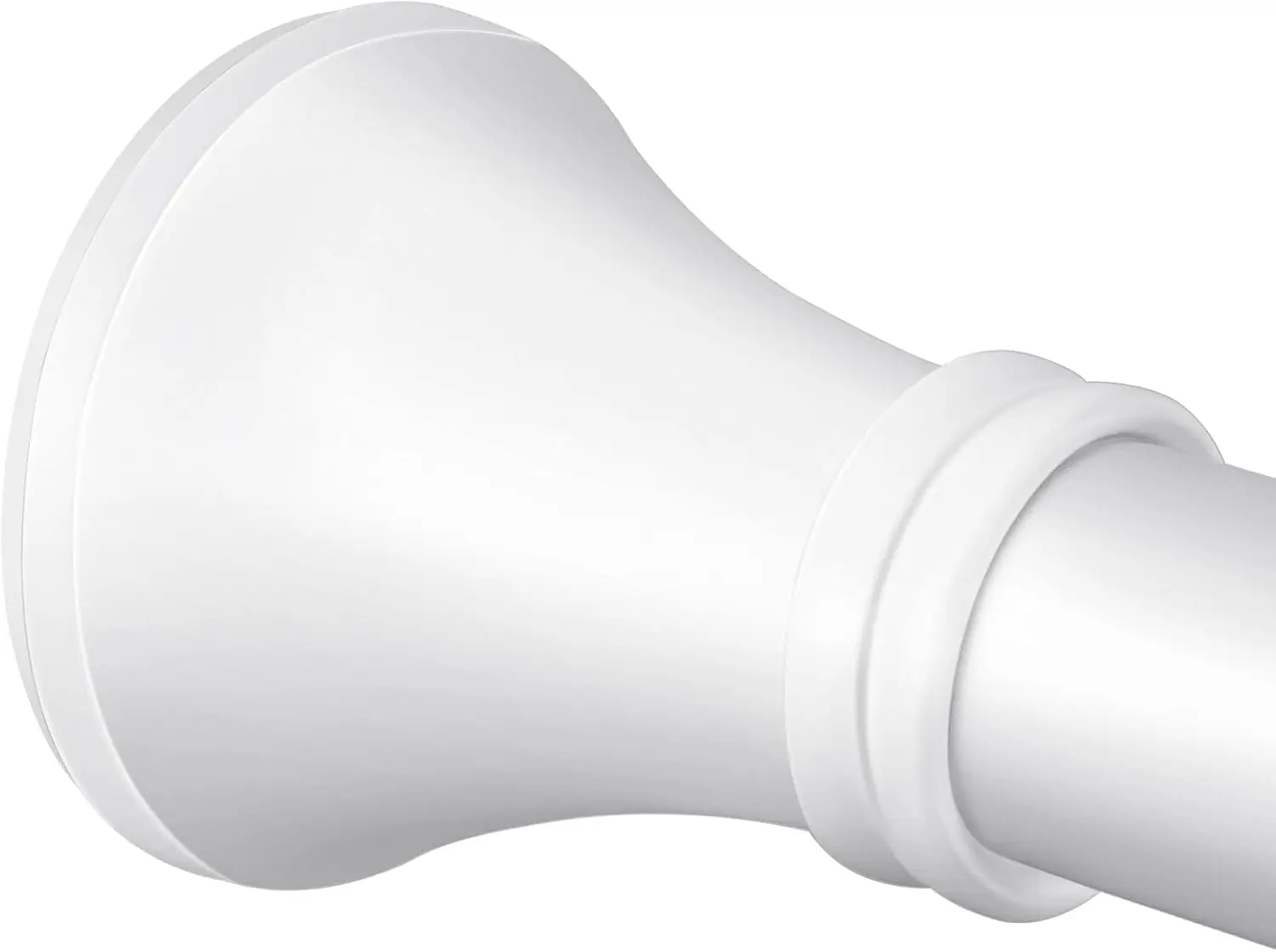 

White Shower Curtain Rod 36-84 Inch(3-7ft), No Slip No Drill Stainless Steel Spring Tension Curtain Rod, No Rust Shower