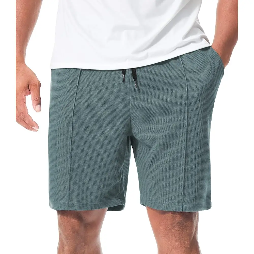 

Mens Casual Shorts Elastic Waist Drawstring Lightweight Shorts Stretch Summer Beach Shorts for Men with Pockets