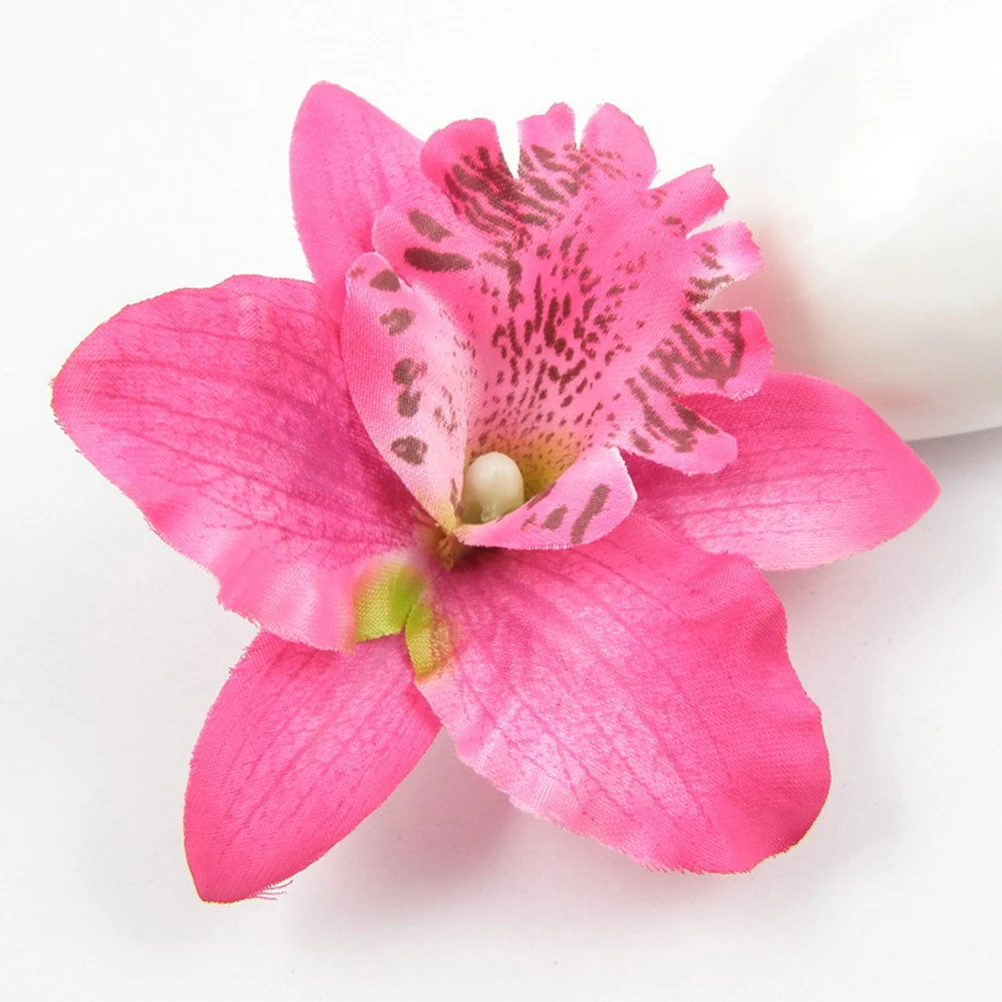 

10pcs Phalaenopsis Hair Clips White Realistic Hair Accessories Beach Wedding Party Photography Plumeria Cloth