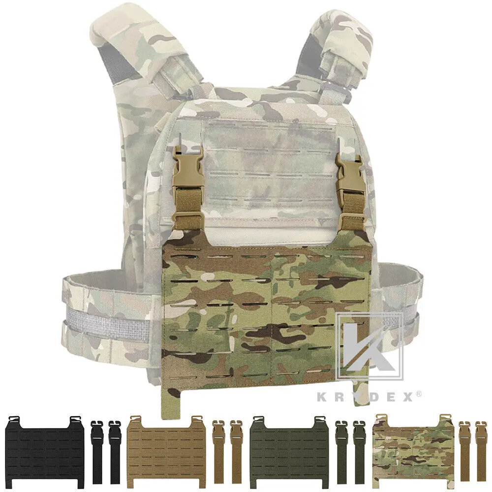 KRYDEX Tactical Laser Cut MOLLE Panel Front Flap Placard For JPC2.0 FCS SLICKSTER FCPC Vest Plate Carrier Hunting Equipment