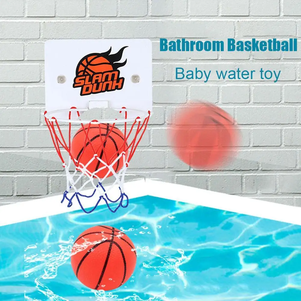 

Mini Basketball Hoop Set Suction Cup Design 2 Inflatable Balls Basketball Hoop Practice Basketball Hoop for Home Living Room