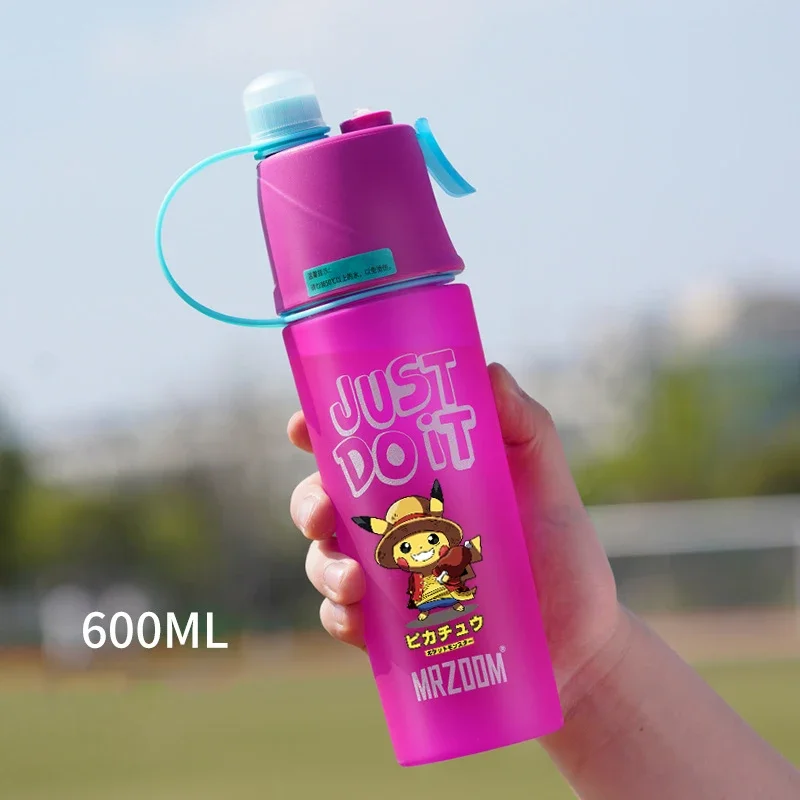 

Pocket Monsters 600ML Anime Portable Children's Cute Pikachu Plastic Cartoon Outdoor Sports Large Capacity Water Bottle