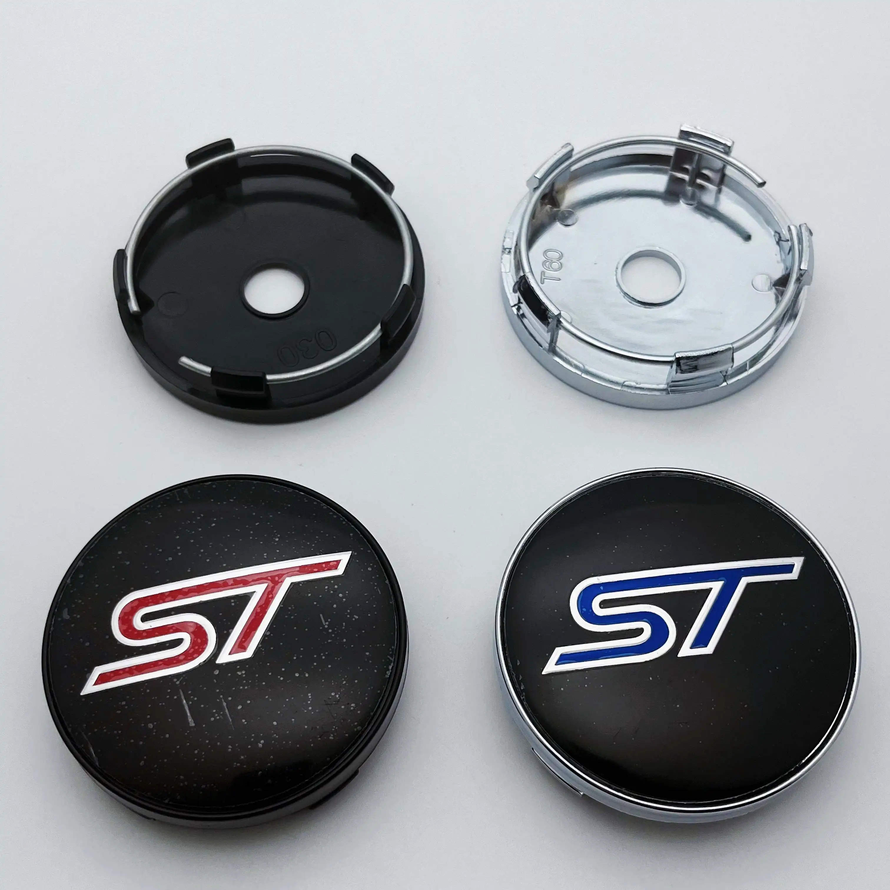 4PCS/lot 60MM ST Car Wheel Center Hub Caps for Ford ST Fusion Everest Escape Explorer Edge Mondeo Focus Ecosport Fiesta Kuga 