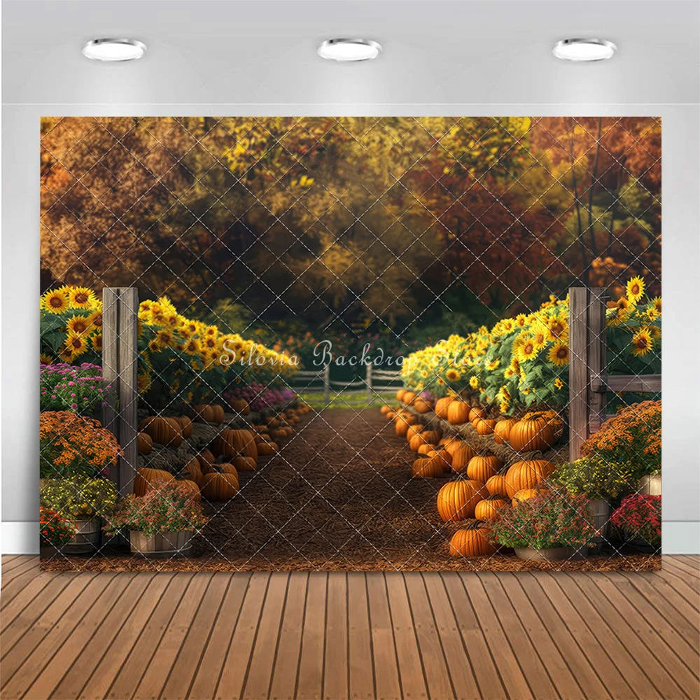 Autumn Farm Backdrops Kids Adult Photography Child Family Photocall Decors Backgrounds Forest Trail Photo Studio Props