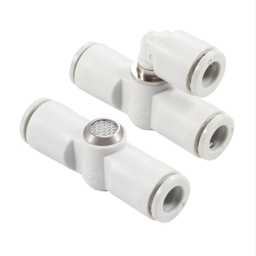 

Quick exhaust valves AQ240F-04-00 and AQ340F-04-00 are equipped with built-in mufflers