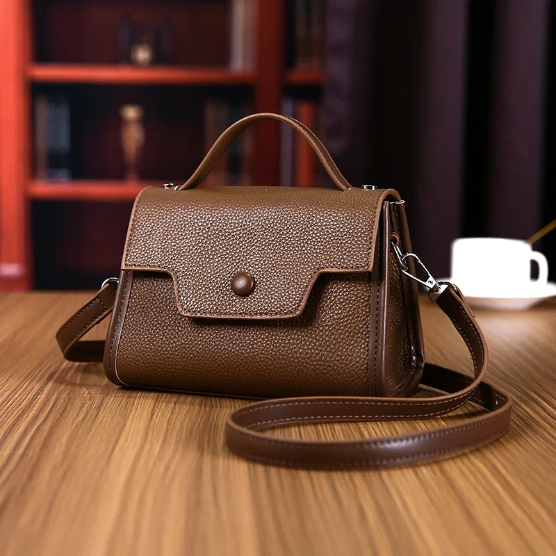 Cowhide Women Handbag Winter New Genuine Leather Shoulder Messenger Bag Designer Luxury Bag  Female Tote Ladies Crossbody Sac