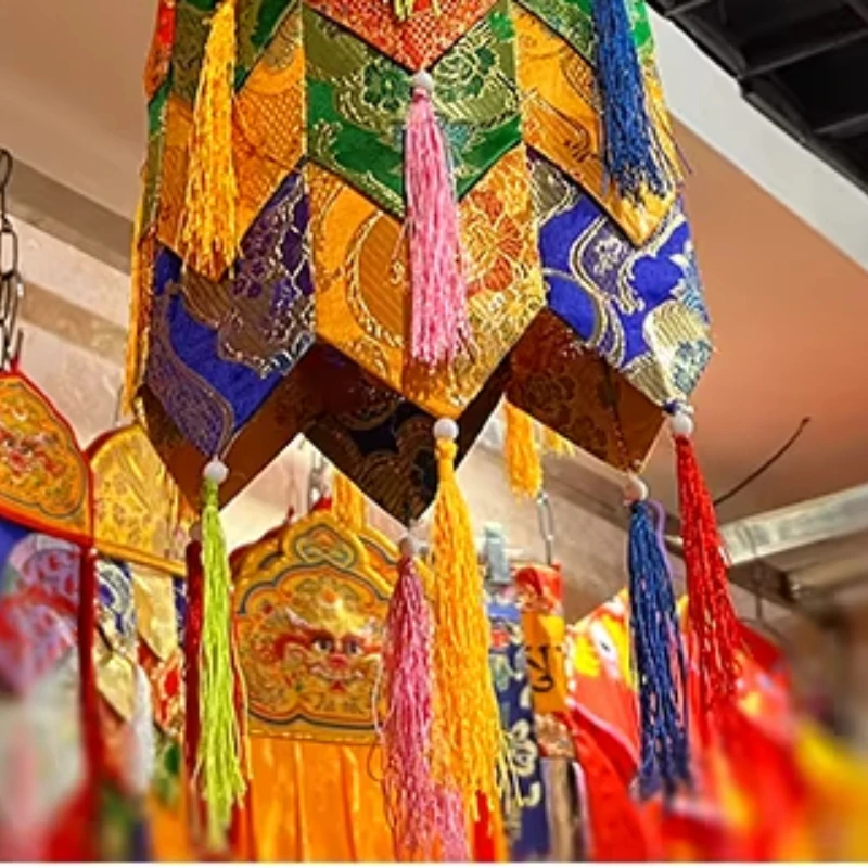 65*15cm Handicraft Pendant Xizang Tantra Buddhist Hall Decoration Multicolored Victory Banner Tibetan Home Religious Supplies - view 6