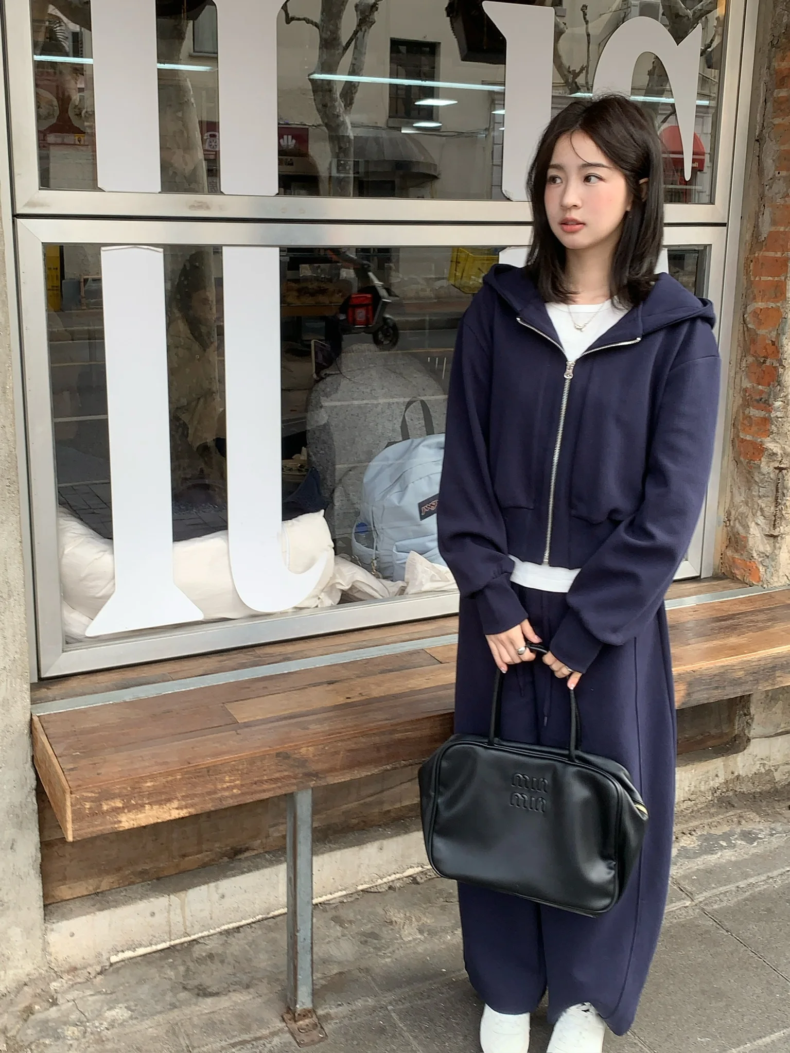 Lilian High Intelligence Lazy Person Hoodie Design Simple Casual Sweatshirt Jacket V2660101 Commute Style Zipper Long Sleeve ...