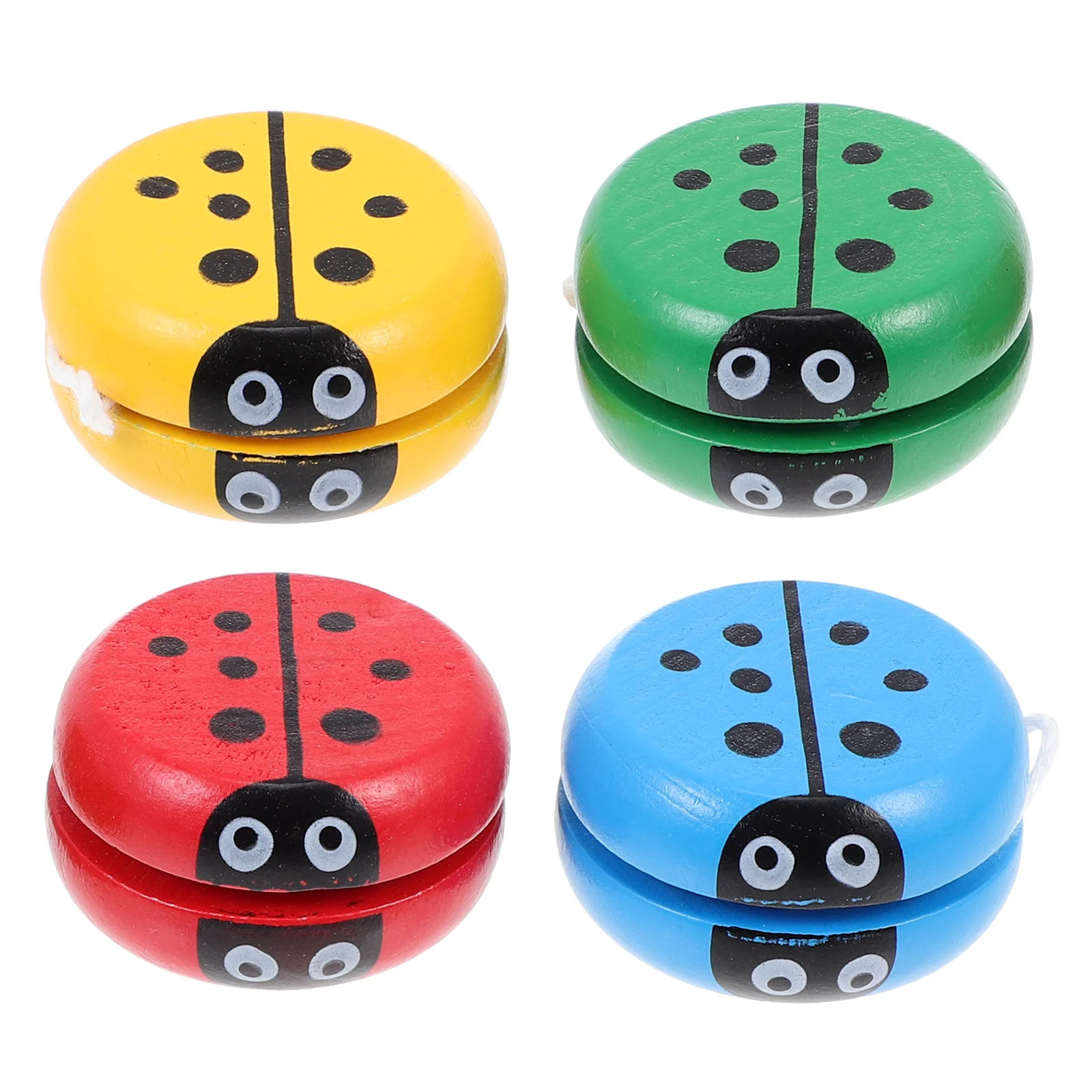 

4 Pcs Yo-Yo Outdoor Toy Creative Yoyo Toys Puzzle Kids Baby Educational Balls Wooden Children