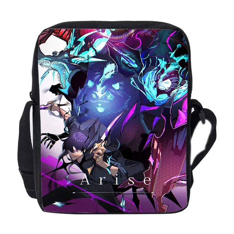 กระเป๋าสะพายข้างอนิเมะ Solo Leveling ซองจิน-อู กระเป๋าสะพายไหล่เด็กผู้หญิงเด็กผู้ชาย กระเป๋าถือเด็ก กระเป๋าสะพายเด็กสำหรับเดินทาง