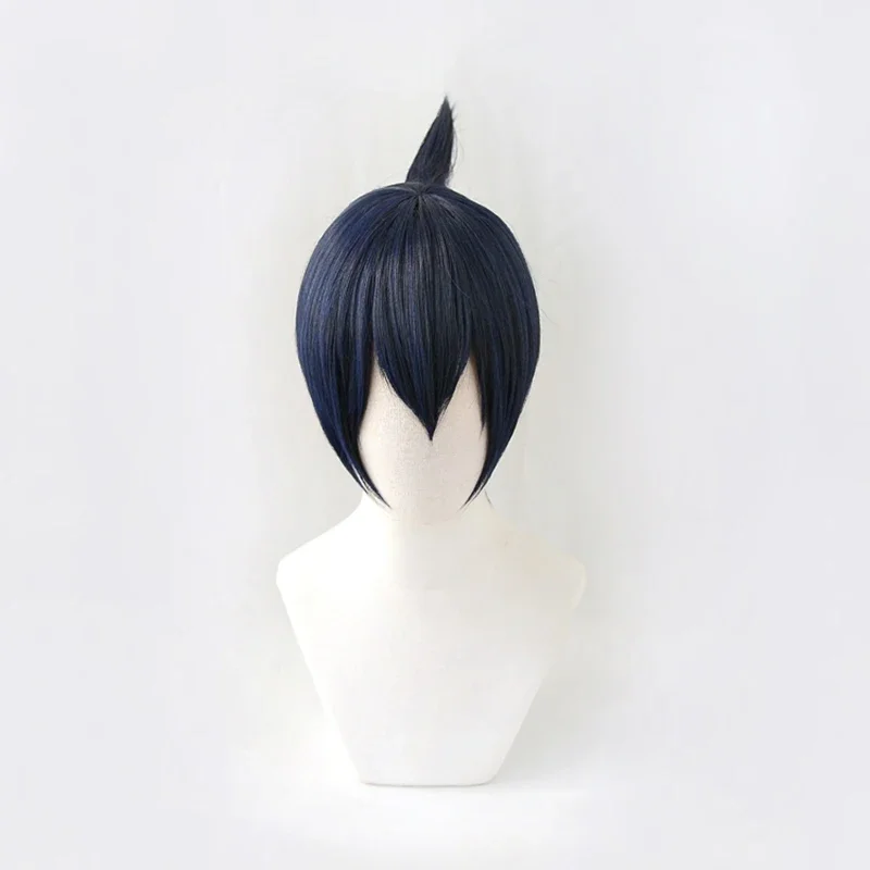 

Chainsaw Man Hayakawa Aki Dark Blue Short Wig Cosplay Costume Heat Resistant Synthetic Hair Wigs + Wig Cap