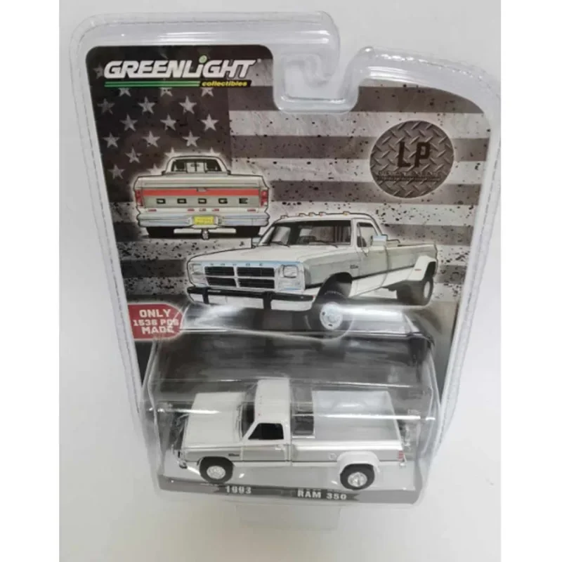 GreenLight 1:64 Scale 1993 Ram 350/250 Pickup Truck Alloy Car Model Classic Adult Souvenir Gift Static display Hobby Collection