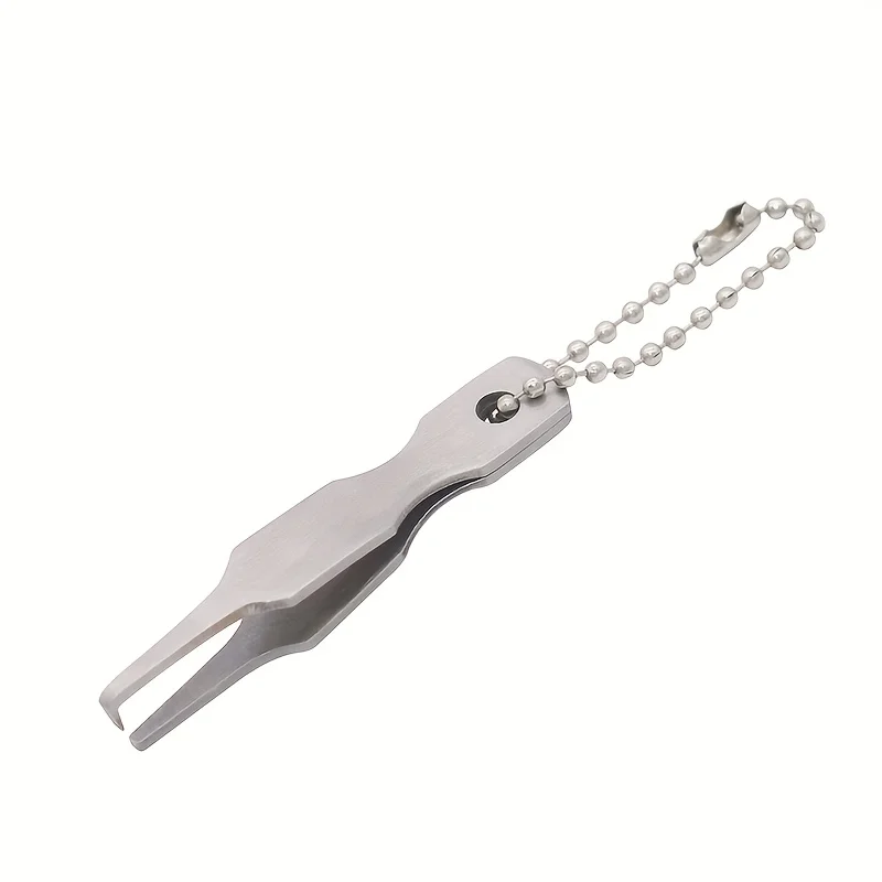 1Pc Professional Split Opening Pliers, Stainless Steel Split Ring Opener with Mini Tweezers, Fishing Bait Install Tool