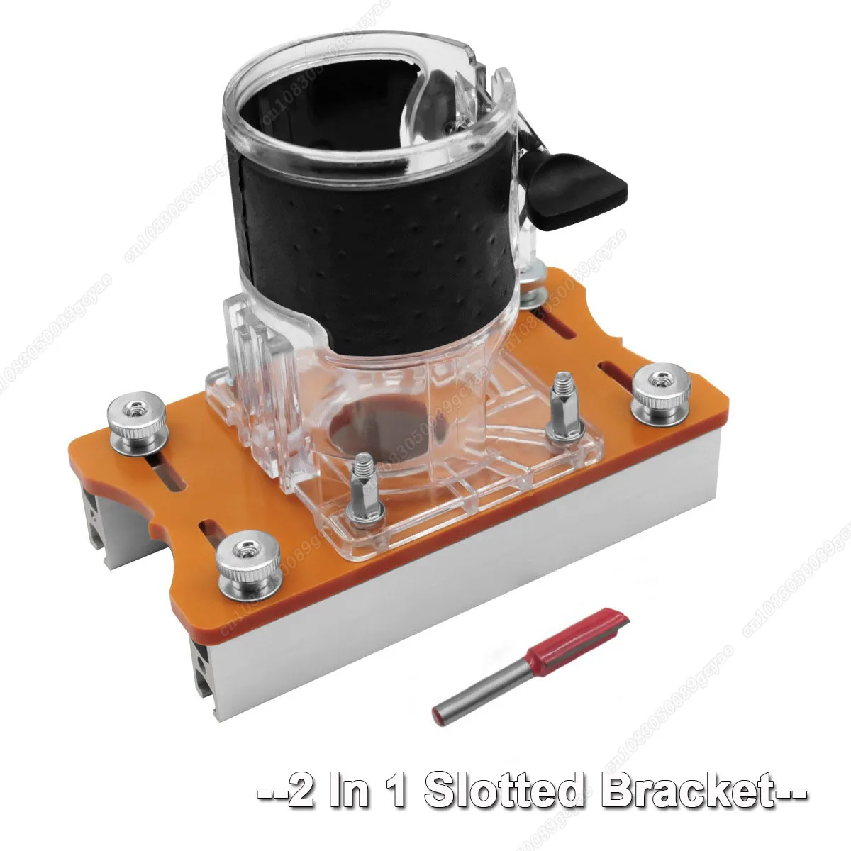 

2 In 1 Slotted Bracket For DIY Router Base 65mm Trimming Milling Machine Slotting Locator Invisible Punch Locator Tool