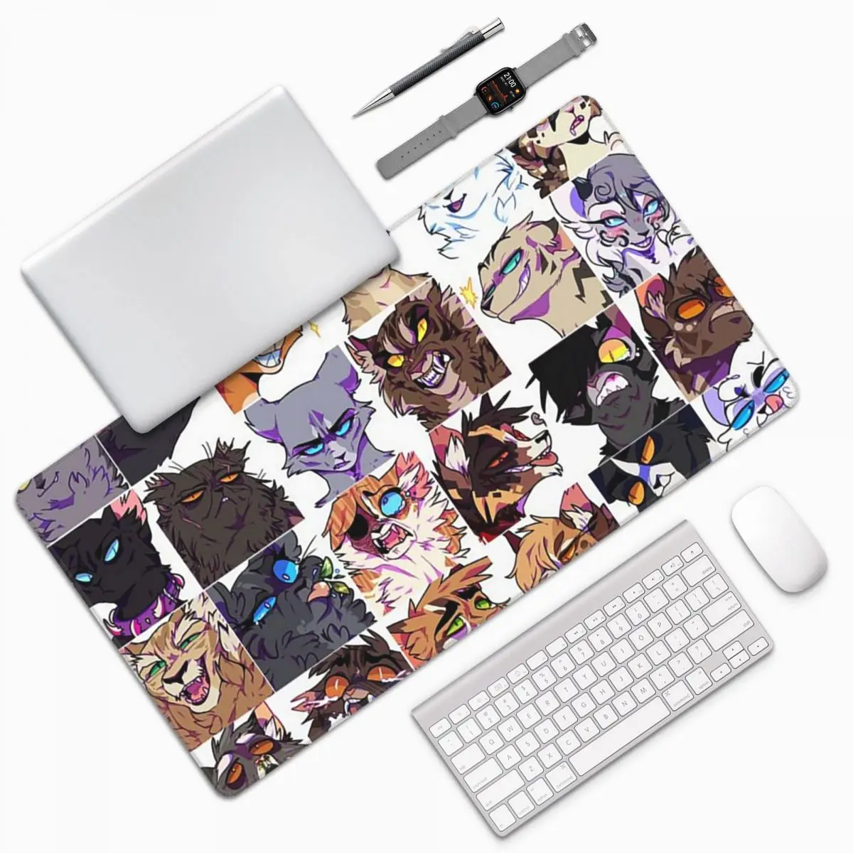 

Большой коврик для мыши Warrior Cute Cats Lovers, коврик для клавиатуры и мыши, коврик для геймеров, для ПК и ноутбуков, настольный коврик, офисные аксессуары, коврики для стола
