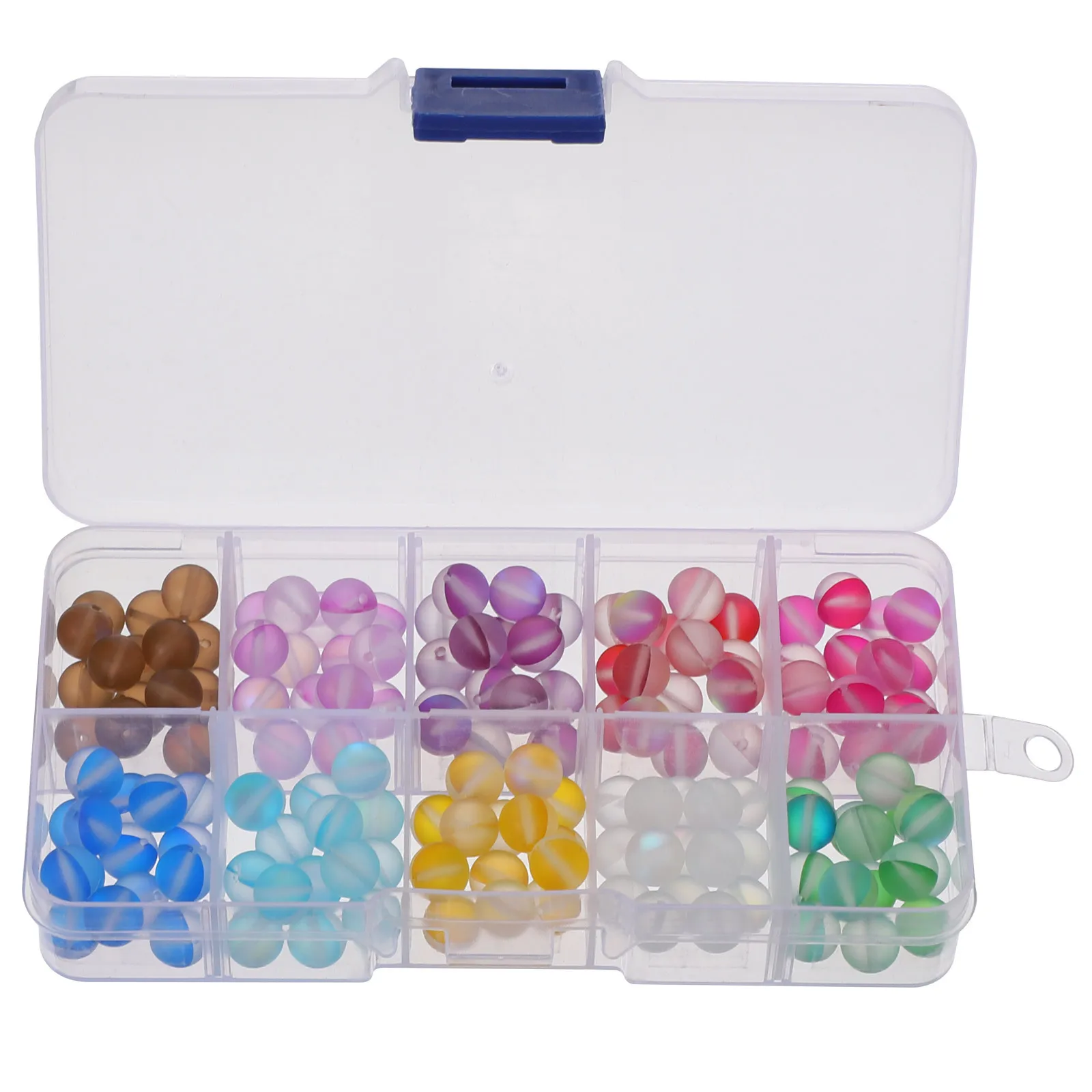 

150Pcs Matte Glass Beads Round Frosted Flash Loose Beads for DIY Jewelry Making Necklace Bracelet Accessories Beading Kits