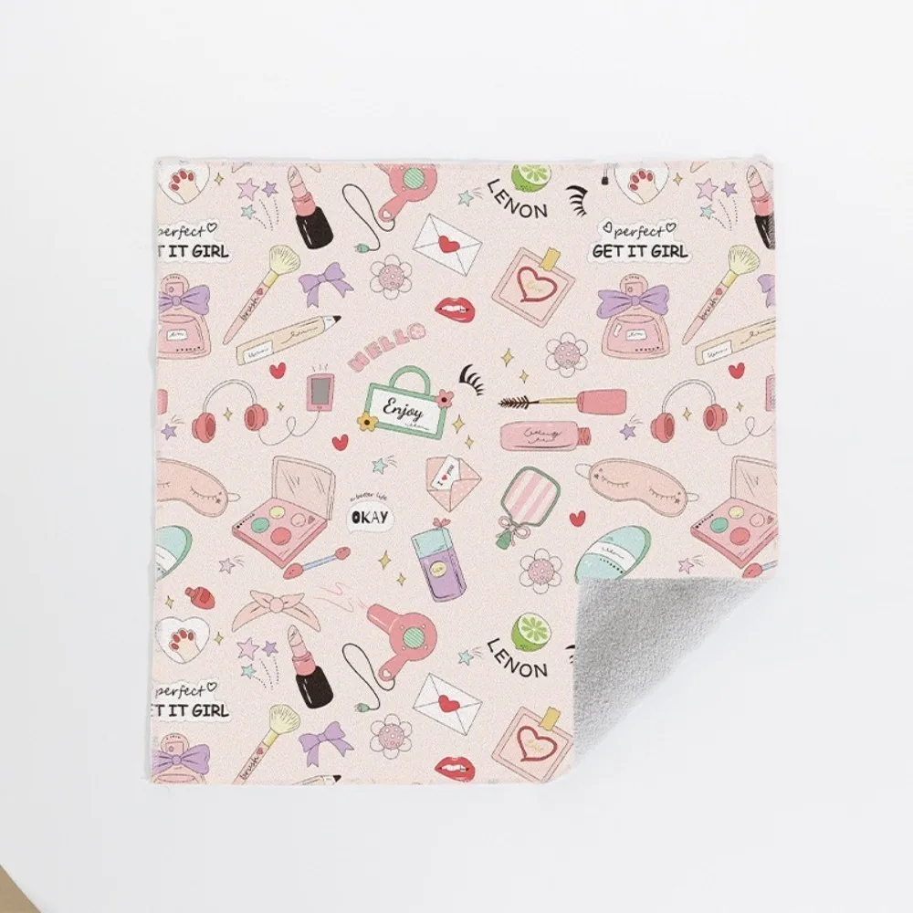 New Self-adhesive Hundred Sticker Cloth Square Protection Bag Cute Camera Lens Organizer Silent Laptop Bag for Cosmetics