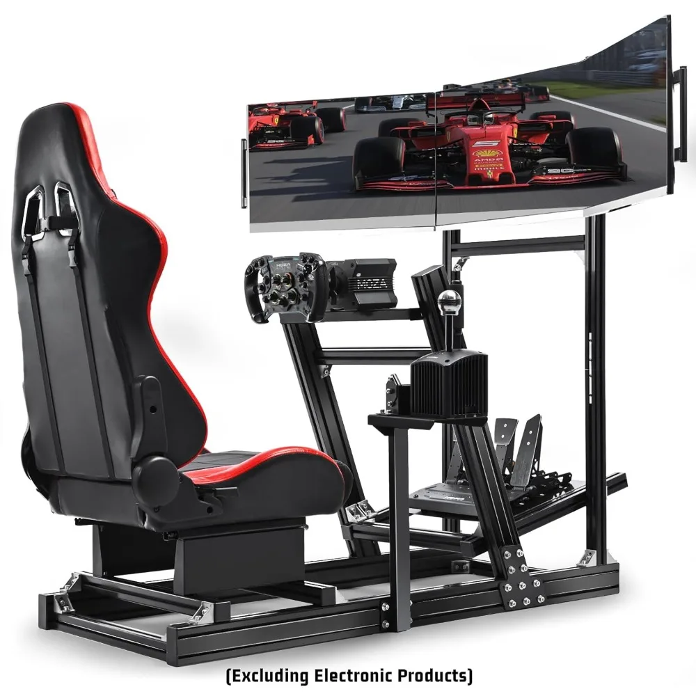 قمرة القيادة للسباق من الألومنيوم 8040 مع 3 حامل عرض ومقعد ألعاب، متوافق