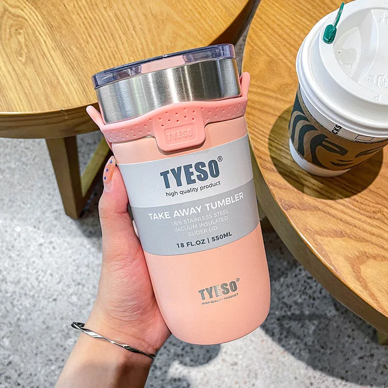 

550/710ML Stainless Steel Coffee Mug With Straw Car Water Bottle Vacuum Flask Tumbler Insulated Cup Double Thermos Bottle