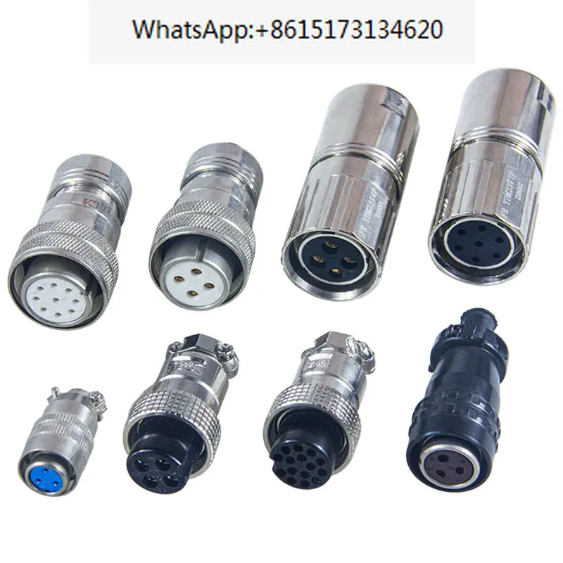 

2 pieces Huada servo motor aviation plug Kandi CNC machine lathe MiG 130 motor waterproof connector