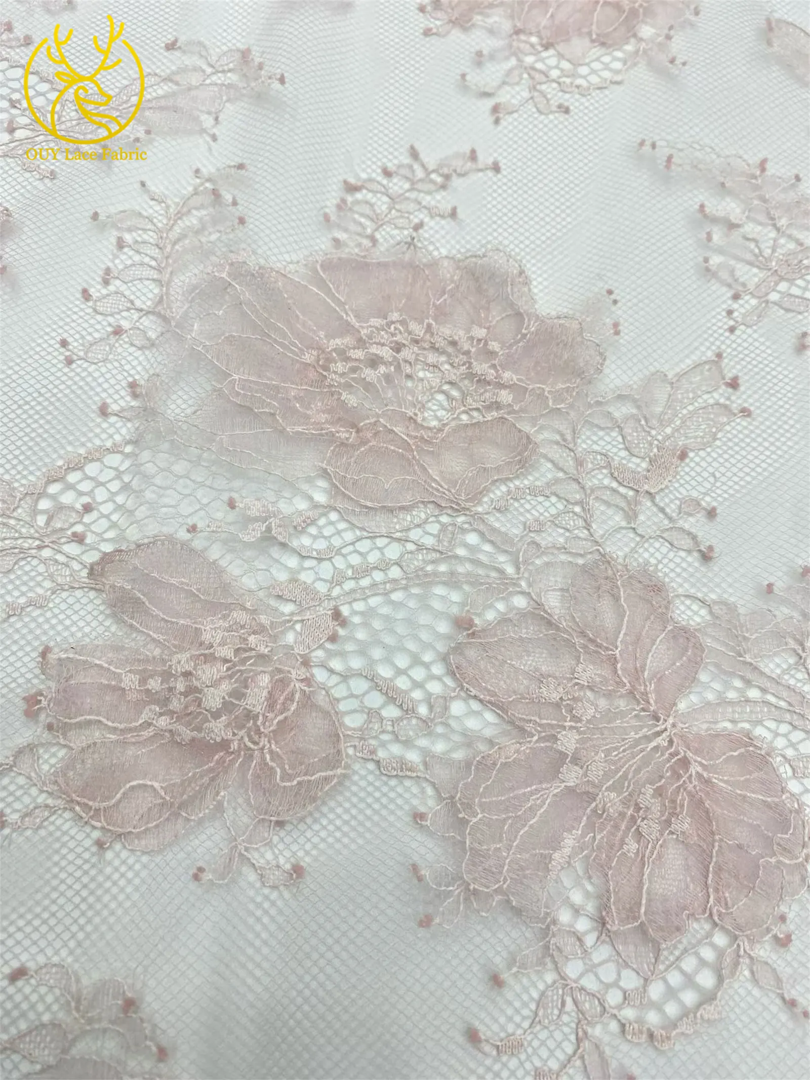 3D-Blumen-Stickerei-Tüll-Spitzenstoff, hochwertige französische Netzspitze mit Perlen, nigerianische Pailletten-Spitze für Hochzeitskleider zum Nähen – Detail 9