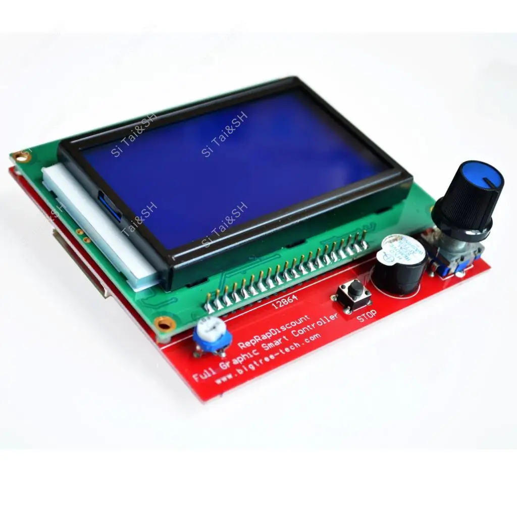 Imagem -02 - Impressora 3d Tela Azul Controlador Inteligente Tela Azul Ramps 1.4 Lcd 12864