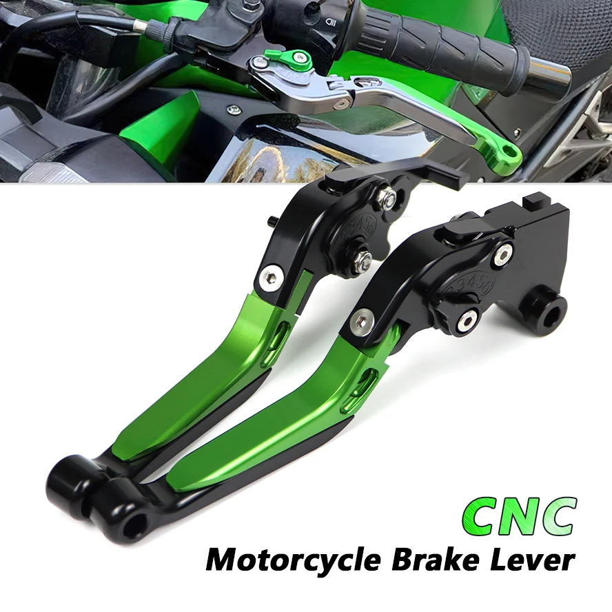 For Kawasaki Ninja400 Ninja 125 250R 300R 400 Z125 VERSYS 300X Brake Clutch Lever Aluminum Extendable Adjustable Clutch Levers