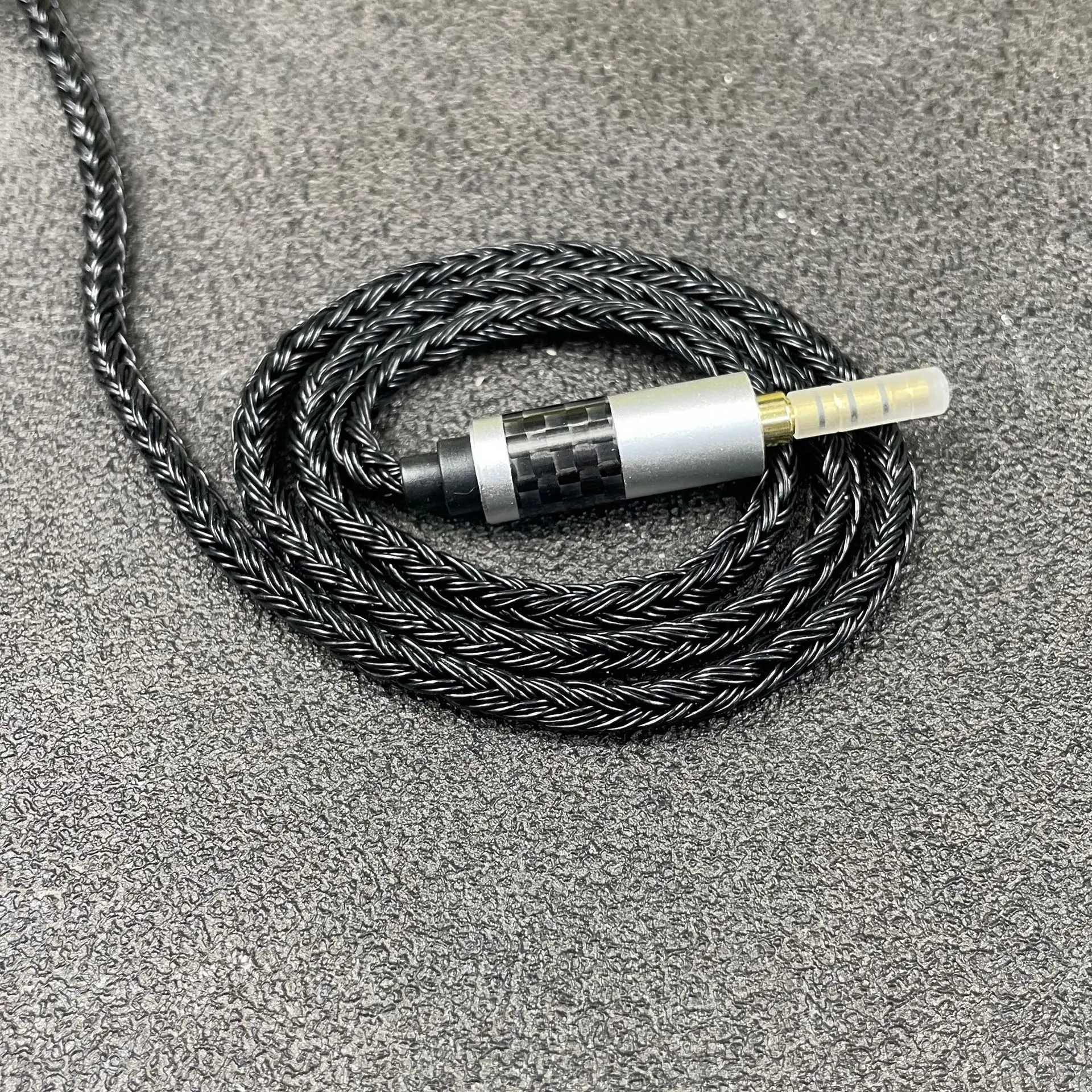 24 Strands Black Single Crystal Copper Silver-Plated Upgrade Cable with Mic CX31993 for 0.78 MMCX QDC TFX Earphones