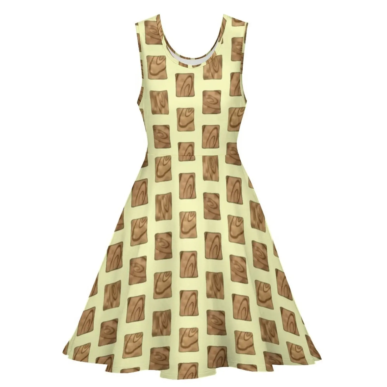 The Breakfast Selection - Cinnamon Swirl Crunch Sleeveless Dress women dress Party dresses